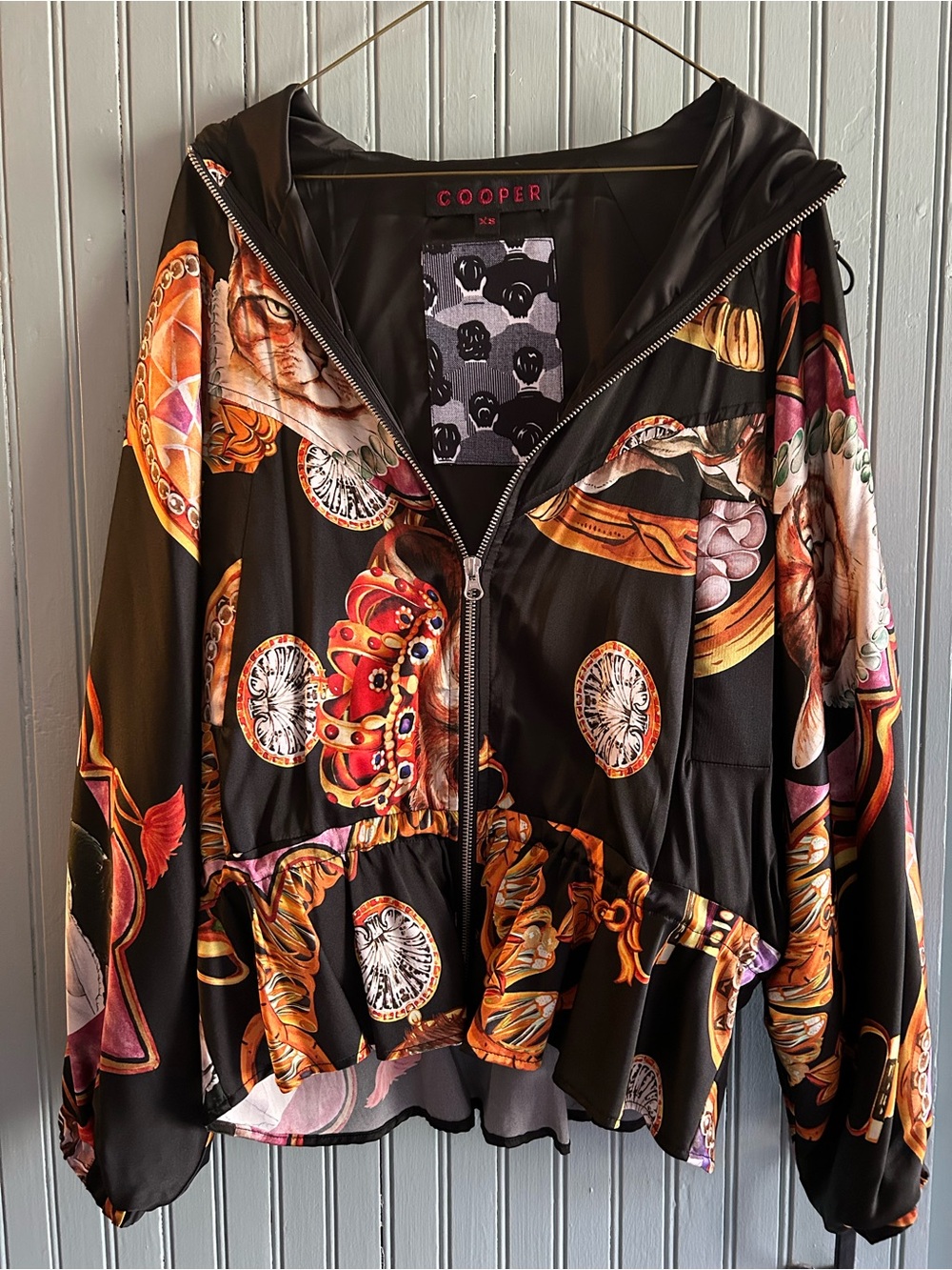 Silk blend “Wild Thing” Anorak